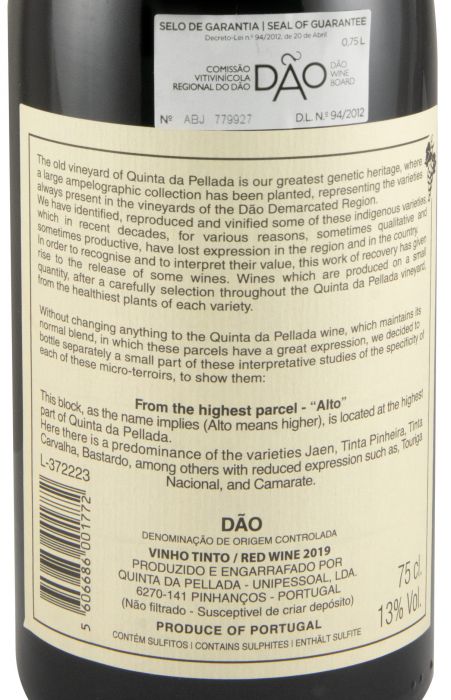 2019 Quinta da Pellada Alto tinto