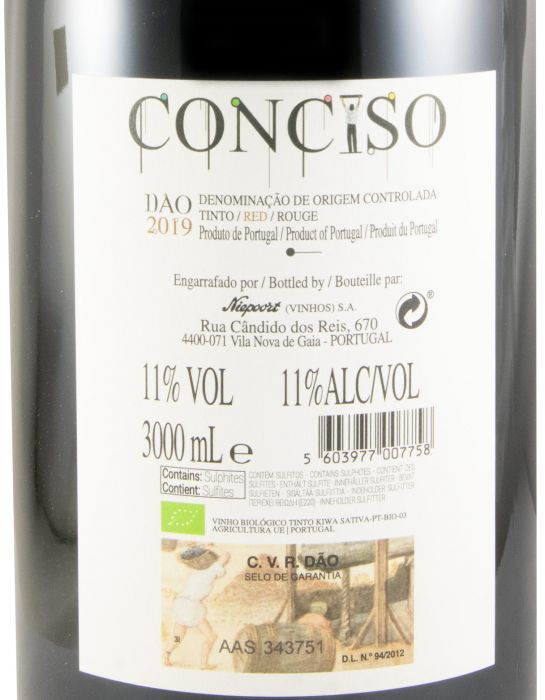 2019 Niepoort Conciso organic red 3L