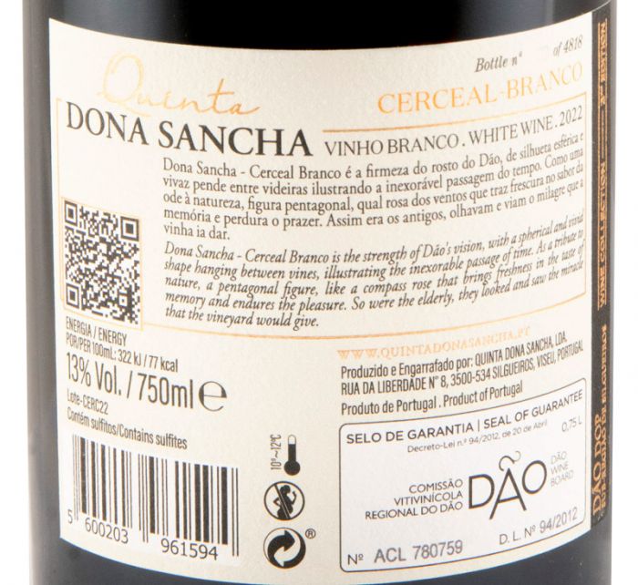2022 Dona Sancha Cerceal branco