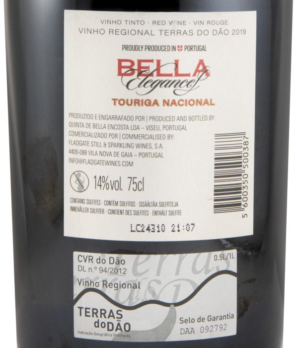 2019 Bella Élégance Touriga Nacional tinto