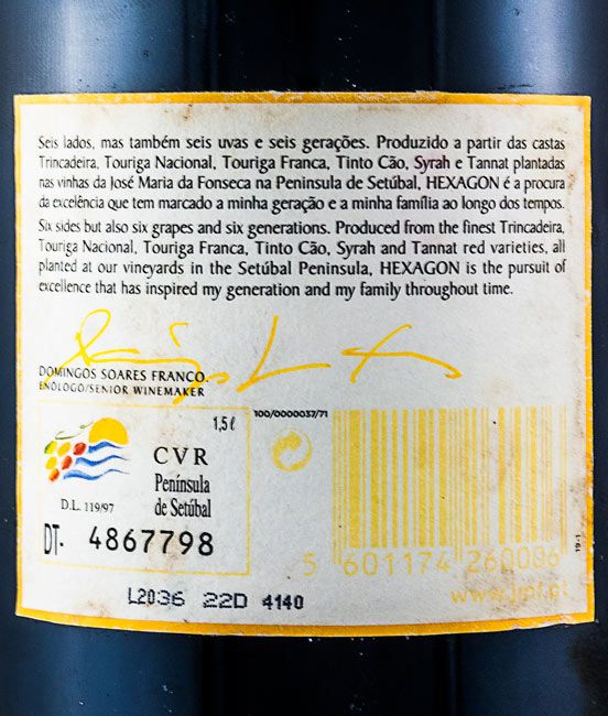 2000 José Maria da Fonseca Hexagon tinto 1,5L