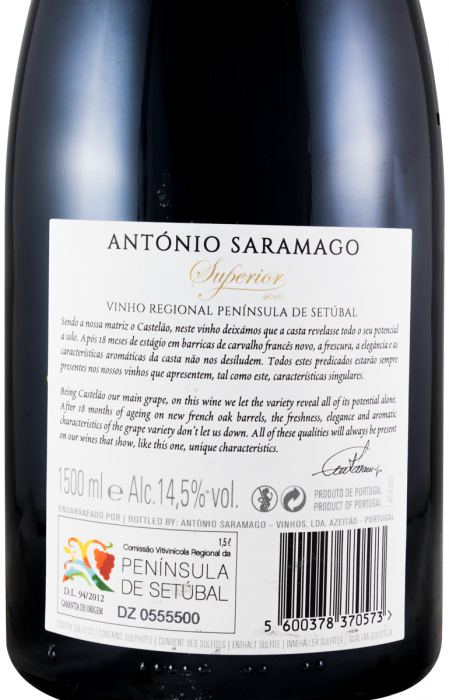 2010 António Saramago Superior tinto 1,5L