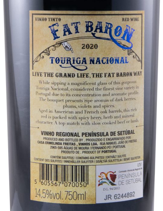 2020 Casa Ermelinda Freitas Fat Baron Touriga Nacional red