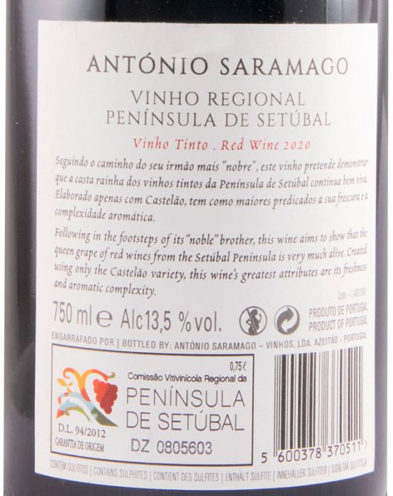 2020 António Saramago tinto