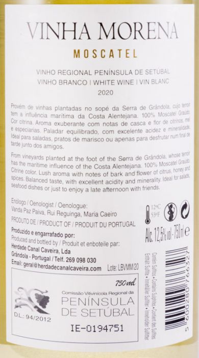 2020 Vinha Morena Moscatel Graúdo branco