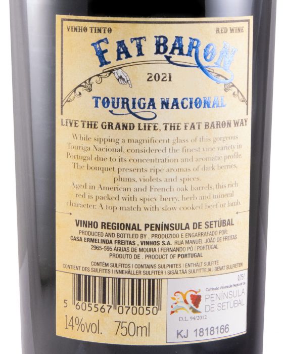 2021 Casa Ermelinda Freitas Fat Baron Touriga Nacional red
