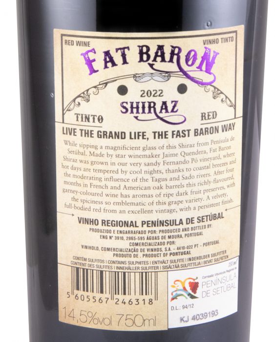 2022 Casa Ermelinda Freitas Fat Baron Shiraz tinto