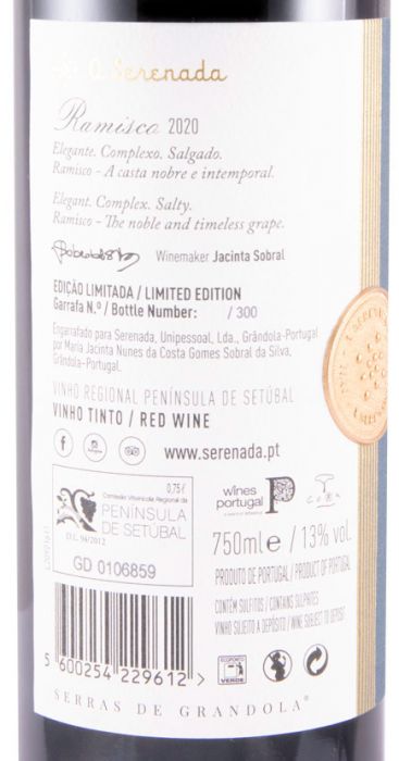 2020 A Serenada Ramisco Edição Limitada tinto