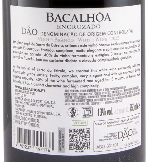 2022 Bacalhôa Encruzado white