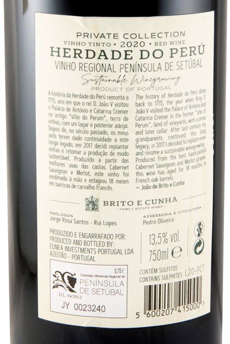 2020 Herdade do Perú Private Collection tinto