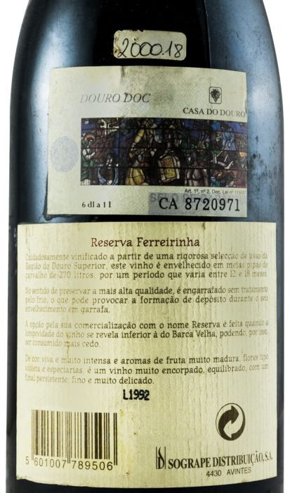 1992 Casa Ferreirinha Reserva Especial tinto