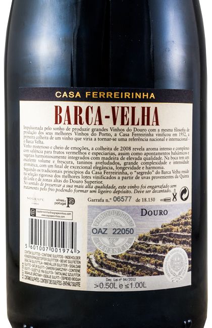 2008 Barca Velha tinto