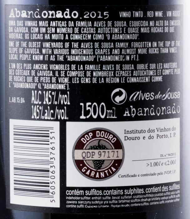 2015 Alves de Sousa Abandonado tinto 1,5L