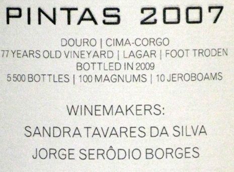 2007 Wine & Soul Pintas tinto