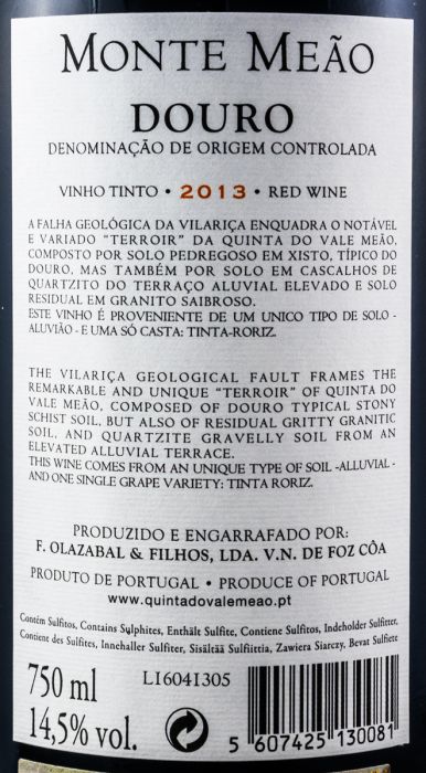 2013 Monte Meão Vinha do Cabeço Vermelho Tinta Roriz tinto