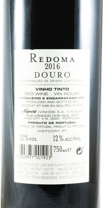 2016 Niepoort Redoma red