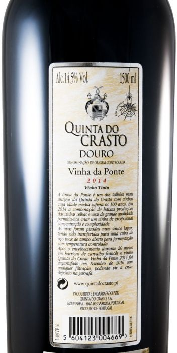 2014 Quinta do Crasto Vinha da Ponte tinto 1,5L