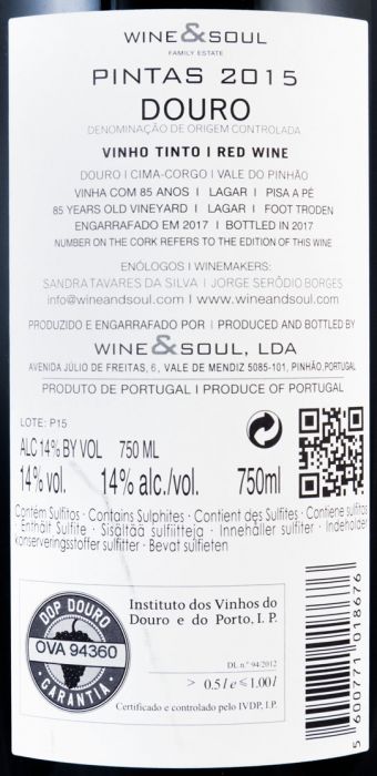 2015 Wine & Soul Pintas tinto