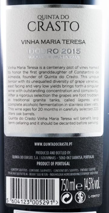 2015 Quinta do Crasto Vinha Maria Teresa red