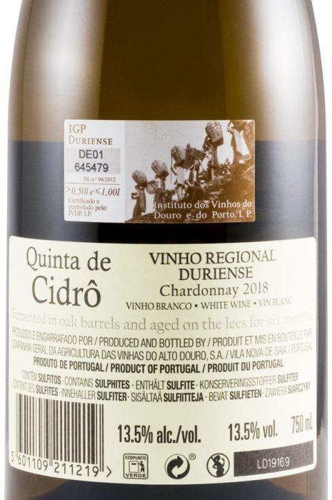 2018 Quinta de Cidrô Chardonnay white