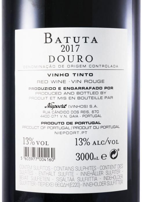 2017 Niepoort Batuta tinto 3L