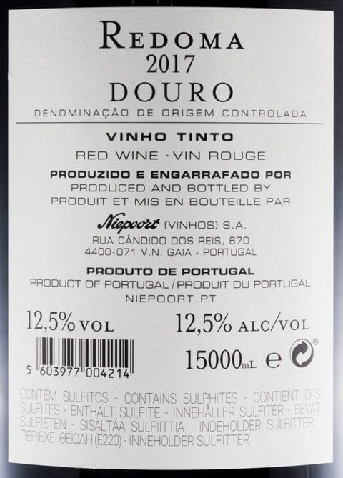 2017 Niepoort Redoma tinto 15L