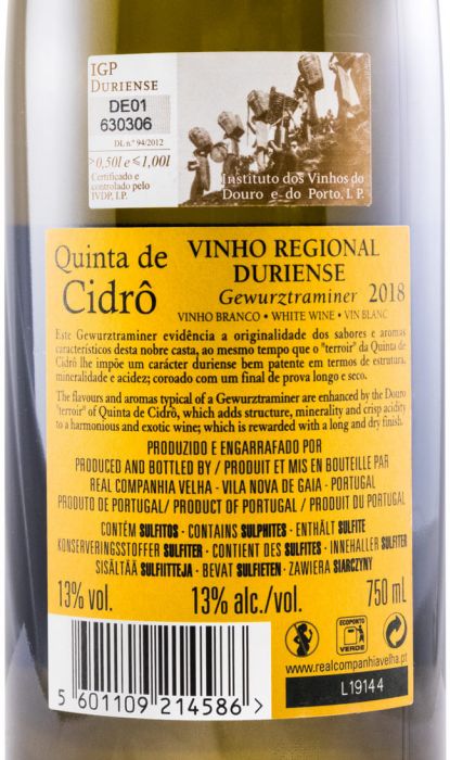 2018 Quinta de Cidrô Gewurztraminer white