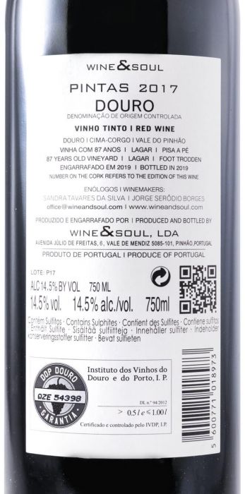 2017 Wine & Soul Pintas tinto