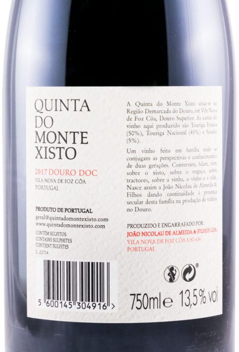 2017 Quinta do Monte Xisto red