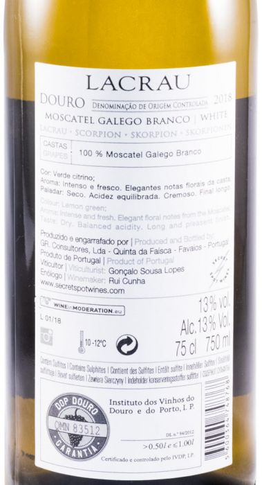 2018 Lacrau Moscatel Galego branco