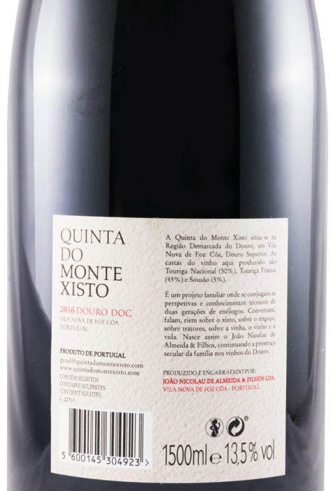 2016 Quinta do Monte Xisto tinto 1,5L