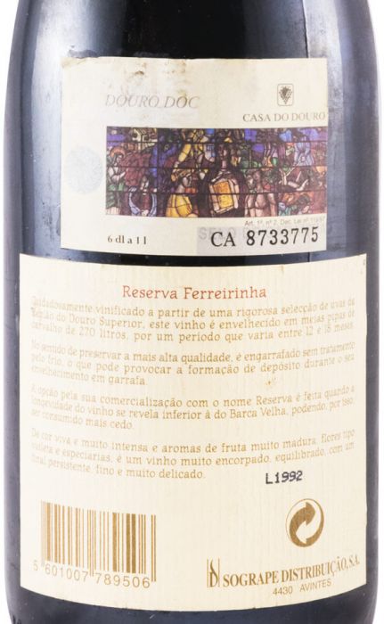 1992 Casa Ferreirinha Reserva red