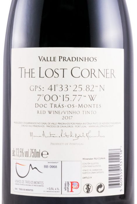 2017 Valle Pradinhos The Lost Corner red