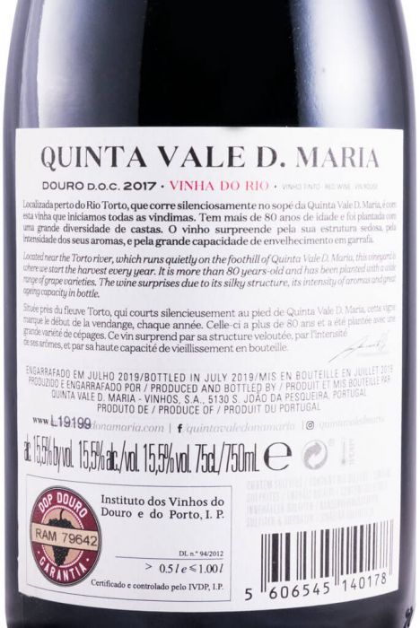 2017 Quinta Vale D. Maria Vinha do Rio red