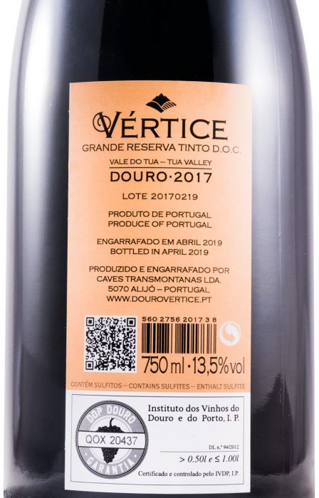 2017 Vértice Grande Reserva tinto