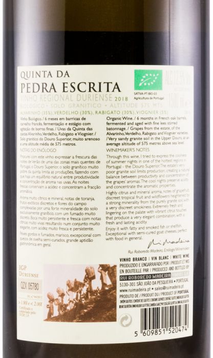 2018 Quinta da Pedra Escrita organic white 1.5L