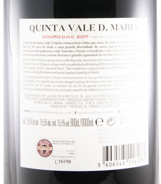 2017 Quinta Vale D. Maria red 9L