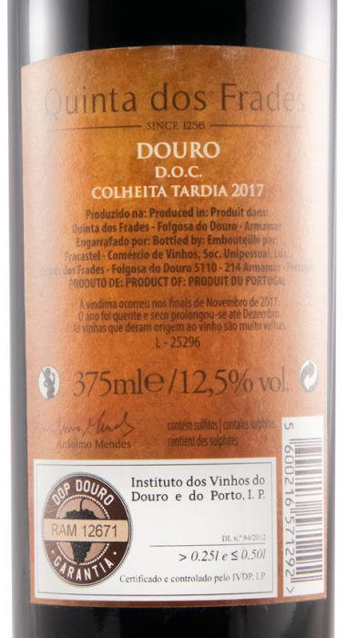 2017 Quinta dos Frades Late Harvest red 37.5cl