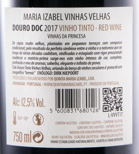 2017 Maria Izabel Vinhas da Princesa Vinhas Velhas red