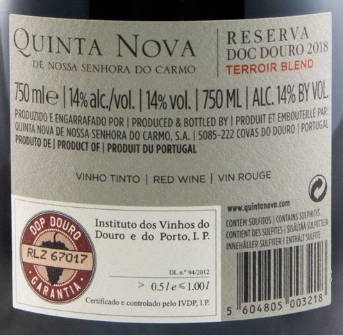 2018 Quinta Nova Terroir Blend Reserva tinto