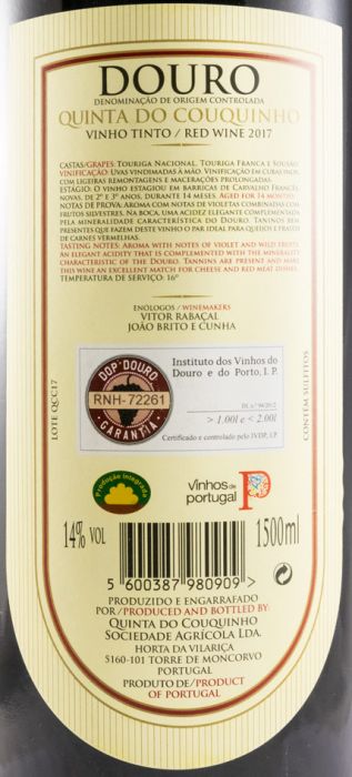 2017 Quinta do Couquinho tinto 1,5L