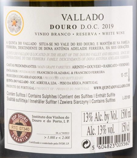 2019 Vallado Reserva white 1.5L