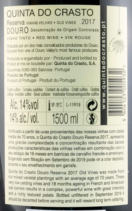 2017 Quinta do Crasto Reserva Vinhas Velhas tinto 1,5L