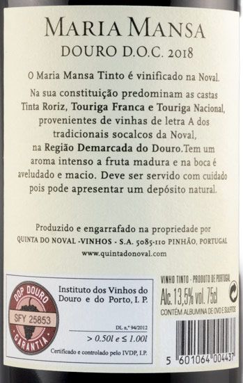 2018 Quinta do Noval Maria Mansa red