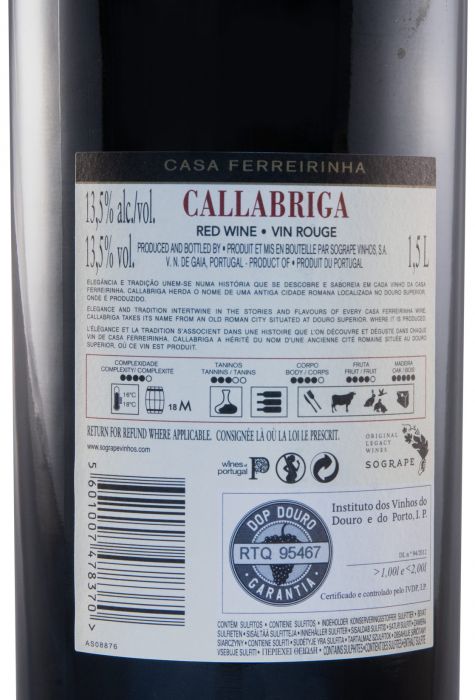 2018 Casa Ferreirinha Callabriga red 1.5L