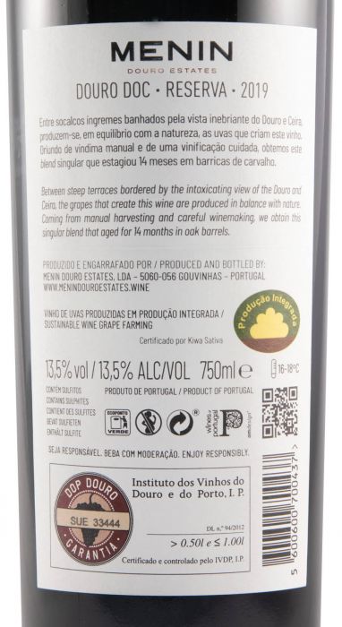 2019 Menin Reserva tinto