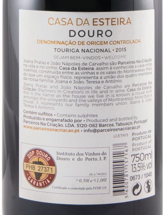 2015 Casa da Esteira Touriga Nacional red