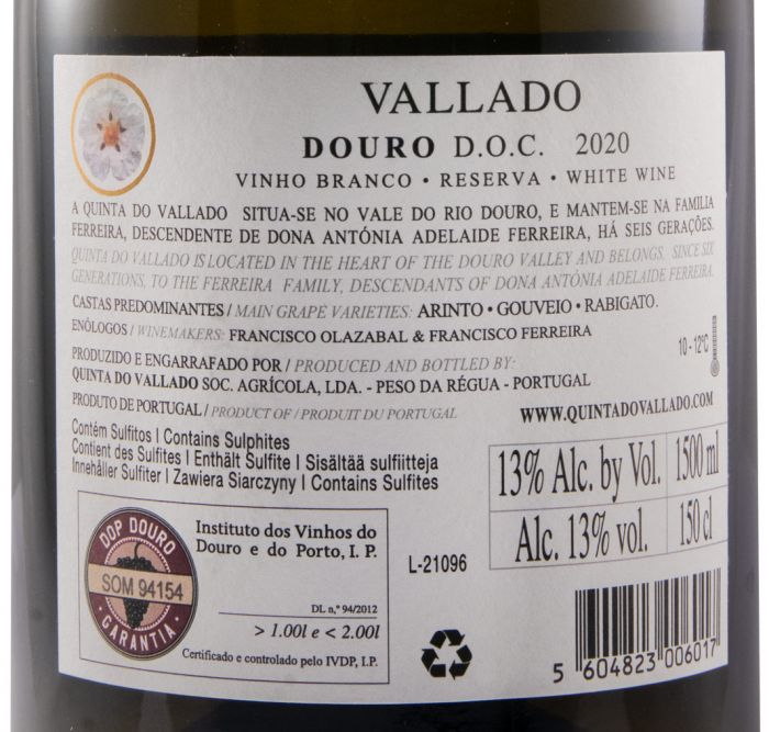 2020 Vallado Reserva white 1.5L