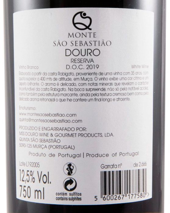 2019 Monte São Sebastião Reserva branco