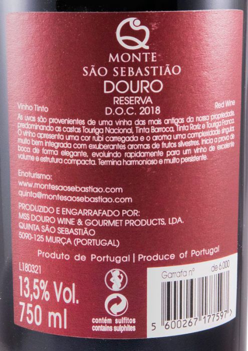 2018 Monte São Sebastião Reserva red